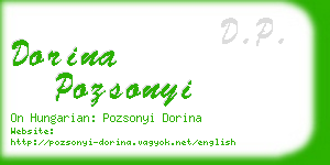 dorina pozsonyi business card